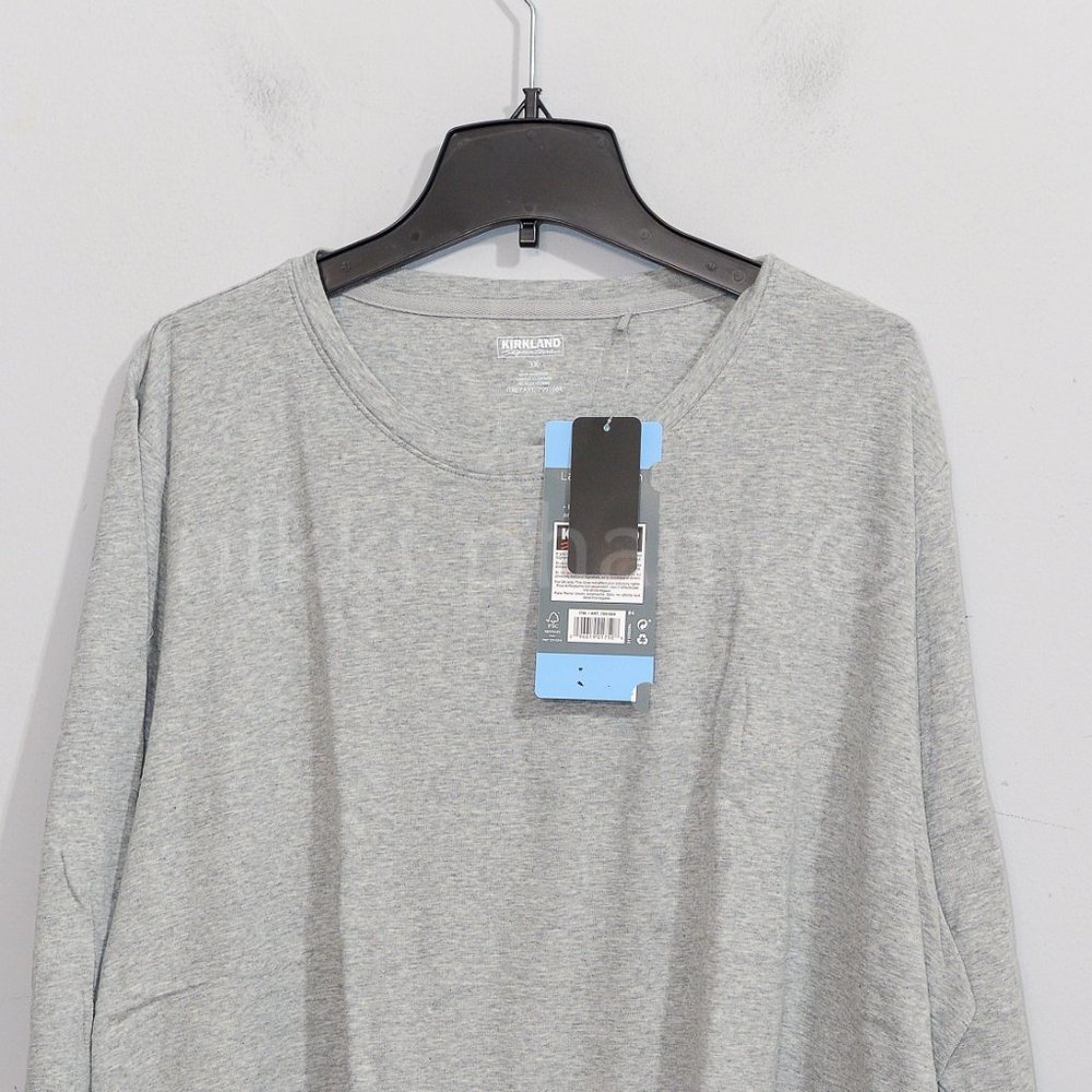 Kirkland Signature Ladies'  Slub Tee in Gray - Picture 3 of 5